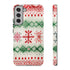 Icelandic Watercolor inspired by Christmas Sweaters - Impact Resistant Phone Case Samsung Galaxy S22 Plus Glossy